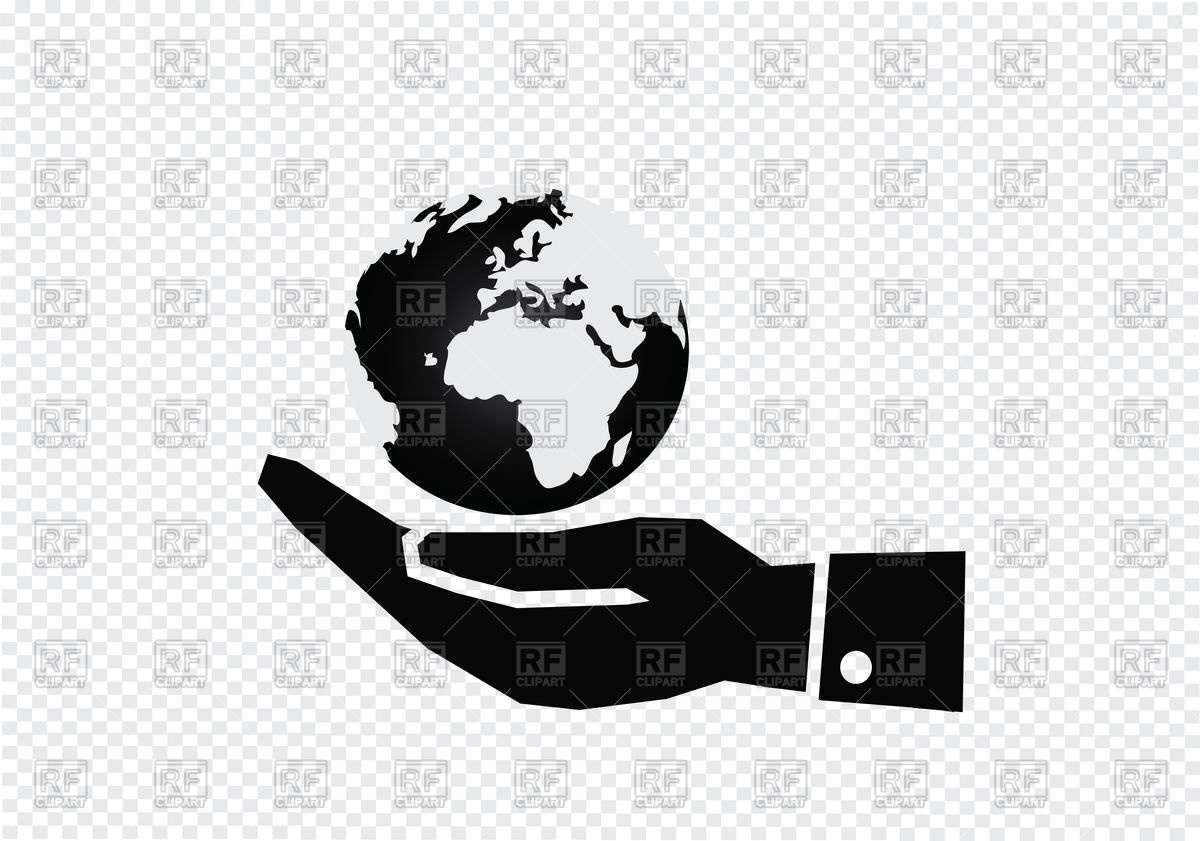 1200x841 Hand Holding World Globe Vector Image Vector Artwork Of Icons