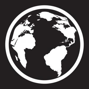 300x300 Icon Of Black And White Globe Vector Lazttweet