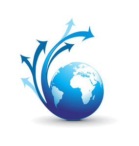 285x300 Swirl Arrow Globe Vector Free Images