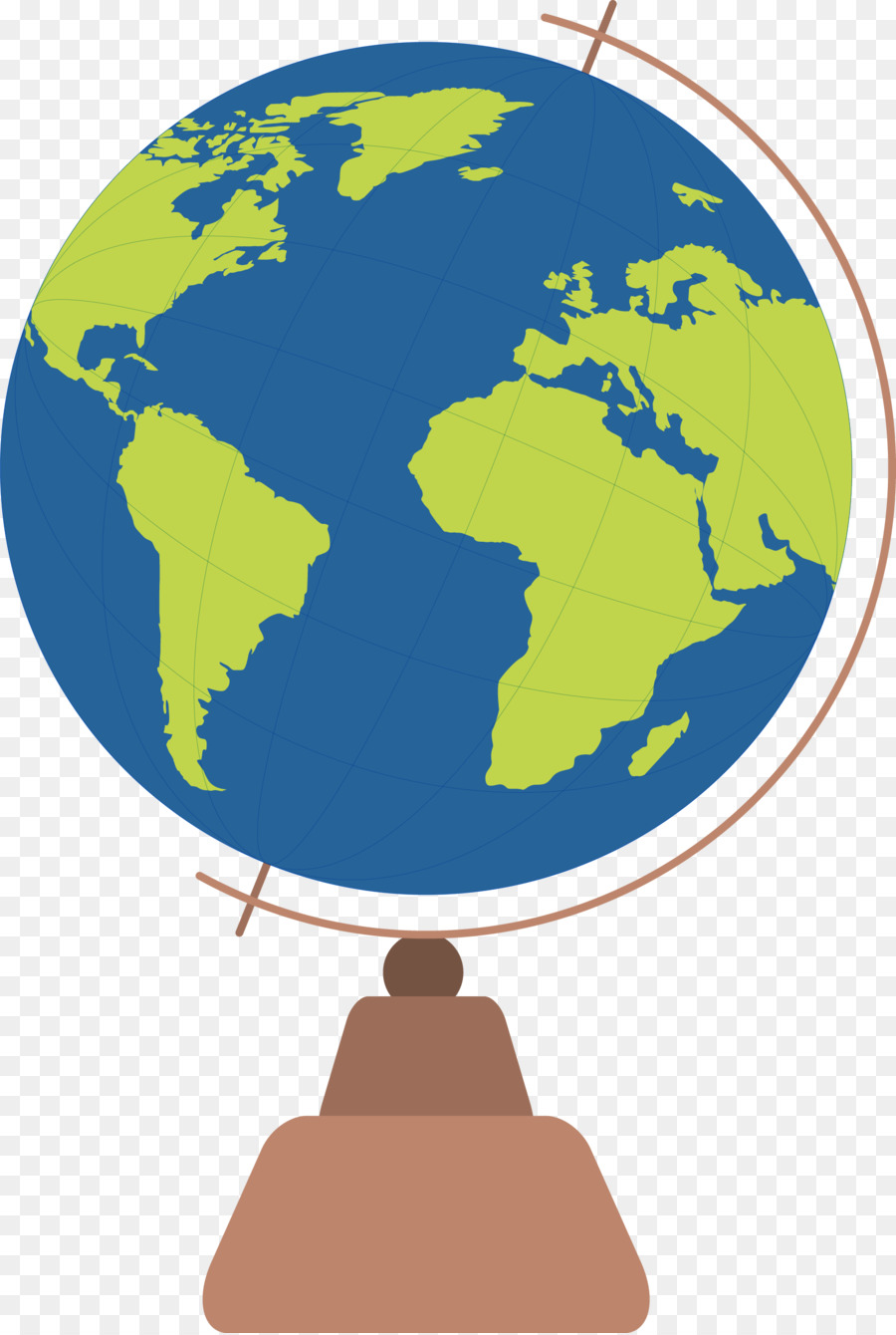 900x1340 World Map Globe