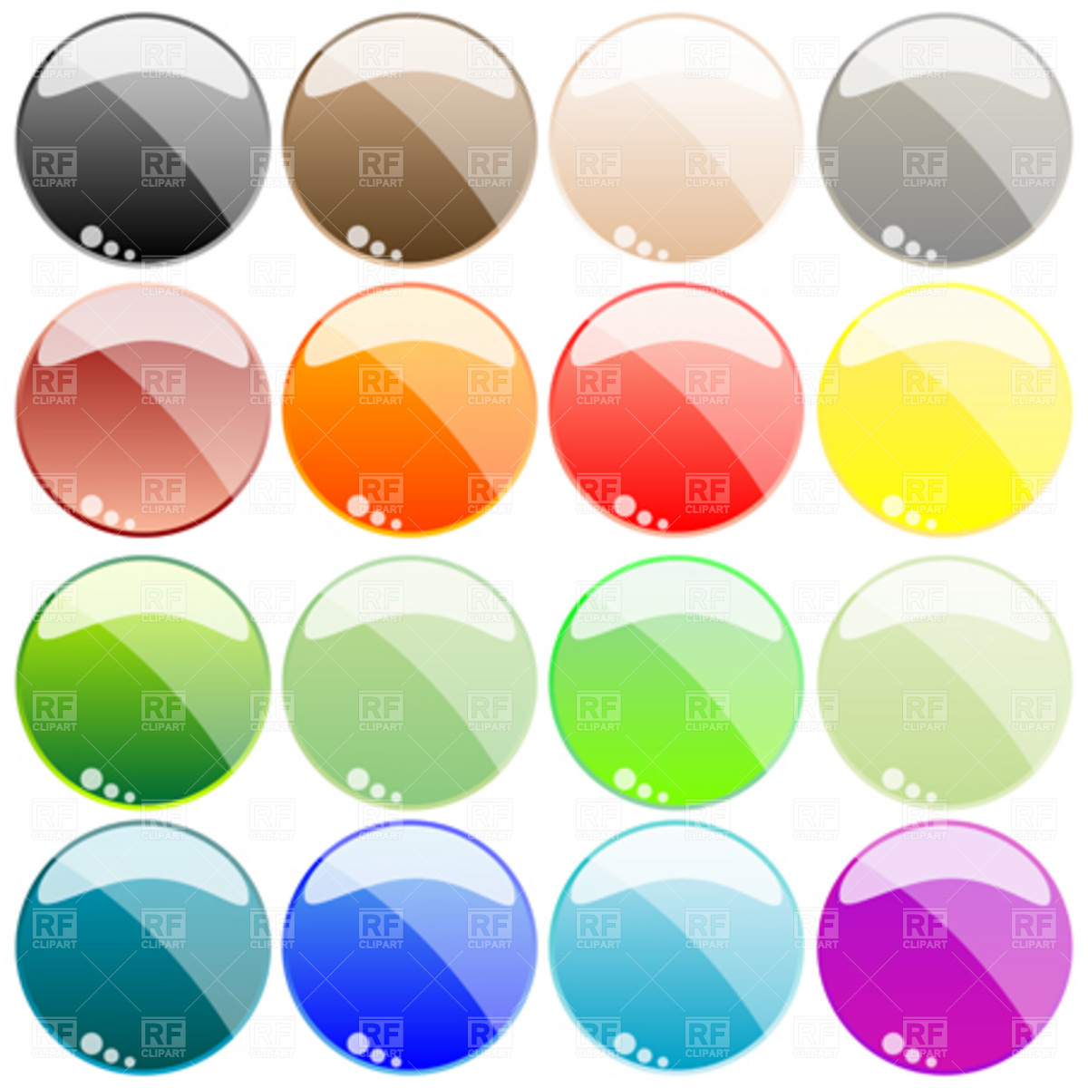 1200x1200 Glossy Blank Web Buttons Vector Image Vector Artwork Of Design