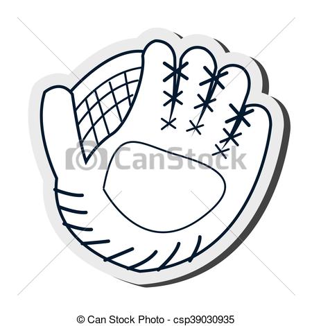 450x470 Flat Design Baseball Glove Icon Vector Illustration Vectors