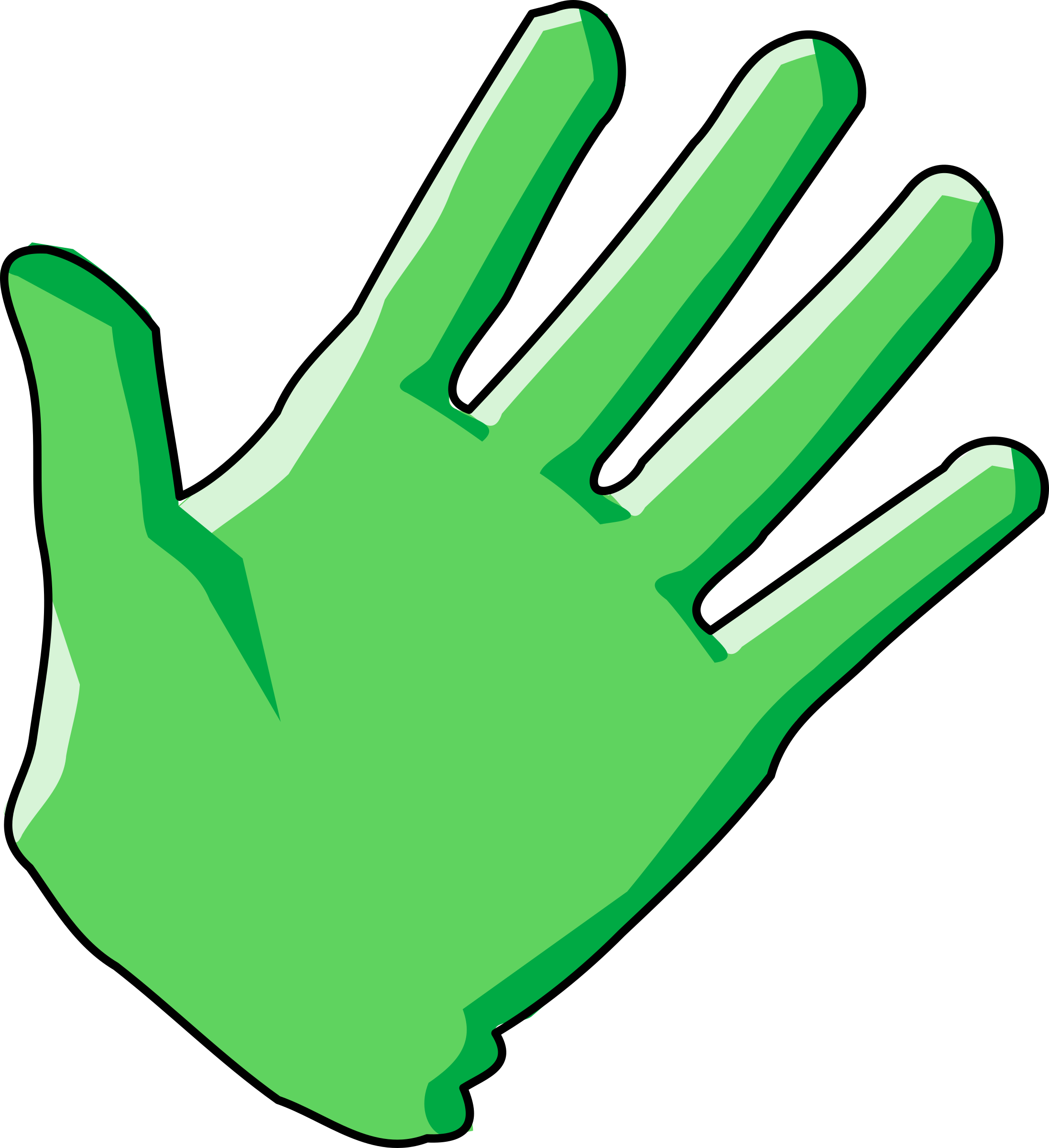 2194x2400 Green Glove Vector Clipart Image