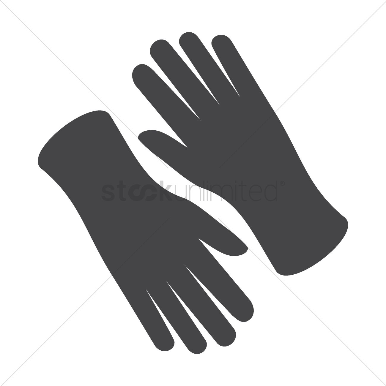 1299x1300 Washing Gloves Vector Image