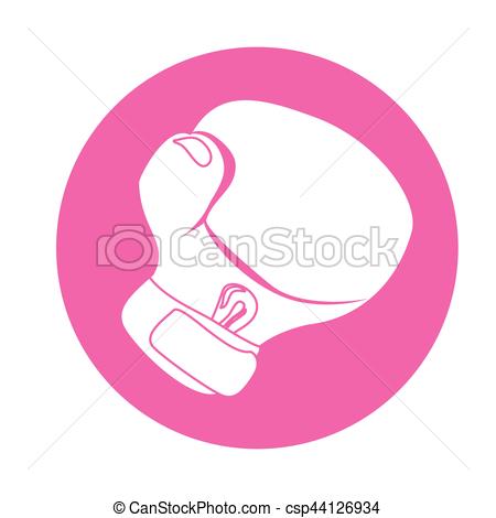 450x470 Emblem Boxing Glove Icon Design, Vector Illustration Image.