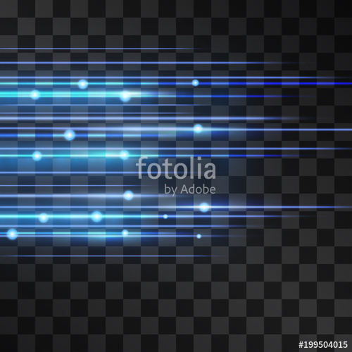 500x500 Laser Blue Glow Vector Illumination. Motion Effect Light Blinking