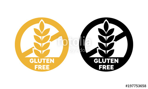 500x300 Gluten Free Label Vector Icons Set. No Wheat Symbols Templates