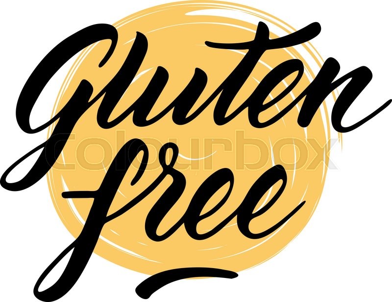 800x615 Logos. Gluten Free Logo Vector Gluten Free Label Hand Drawn Brush