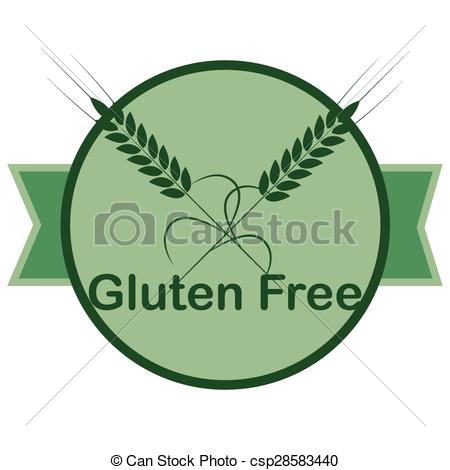 450x470 Isolated Label With Text For Gluten Free Products. Vector... Eps