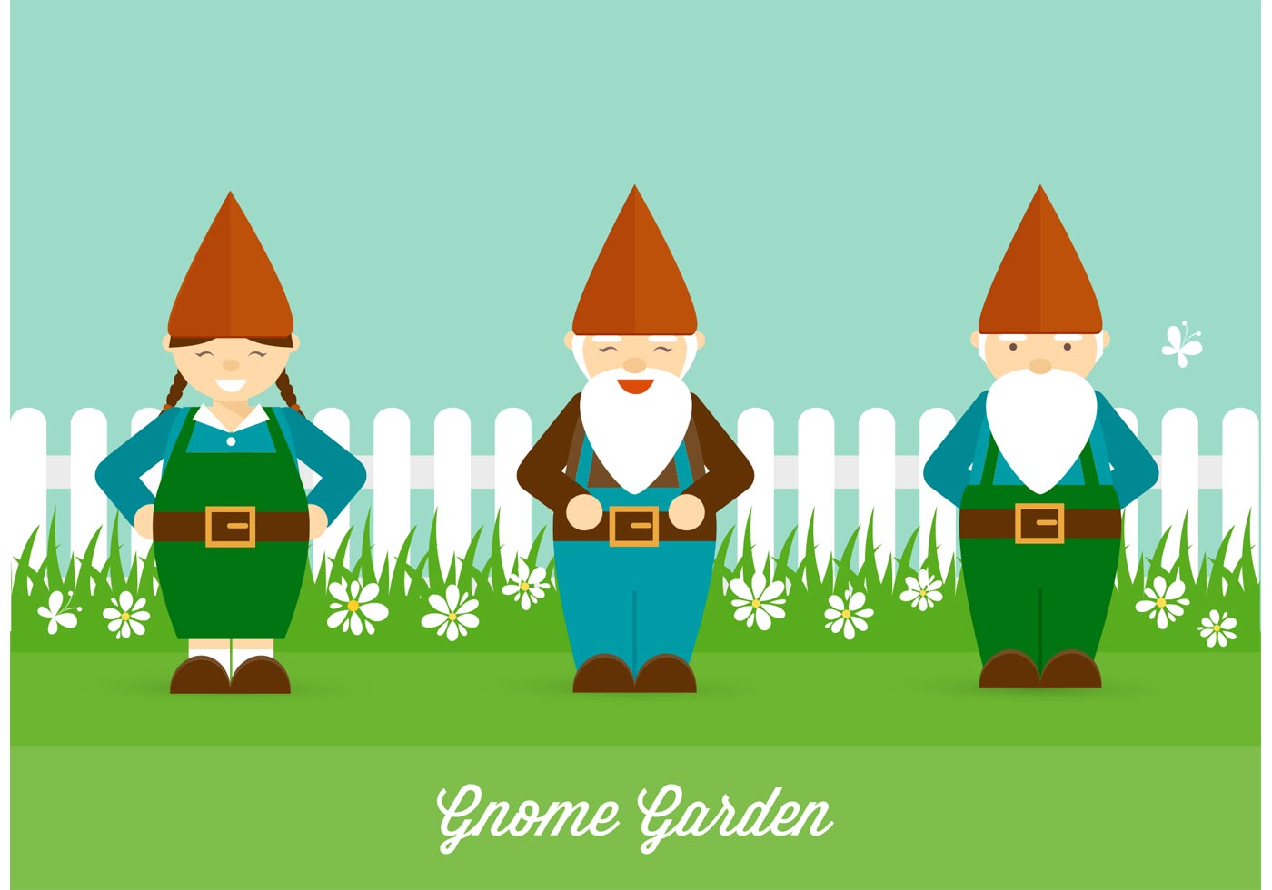 1400x980 Garden Gnome Free Vector Art