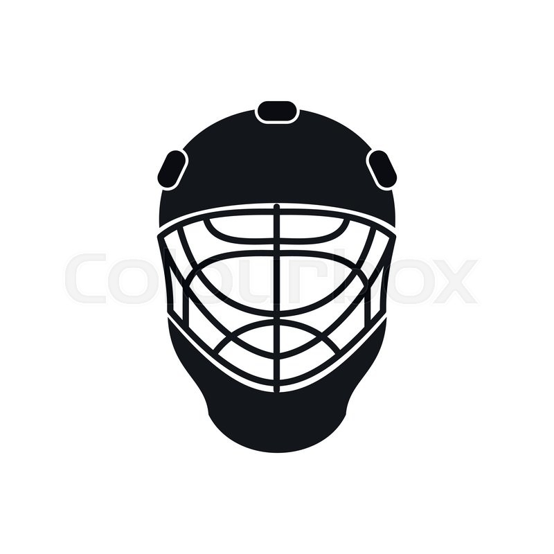 800x800 Goalkeeper Hockey Helmet With Metal Protect Visor Stock Vector