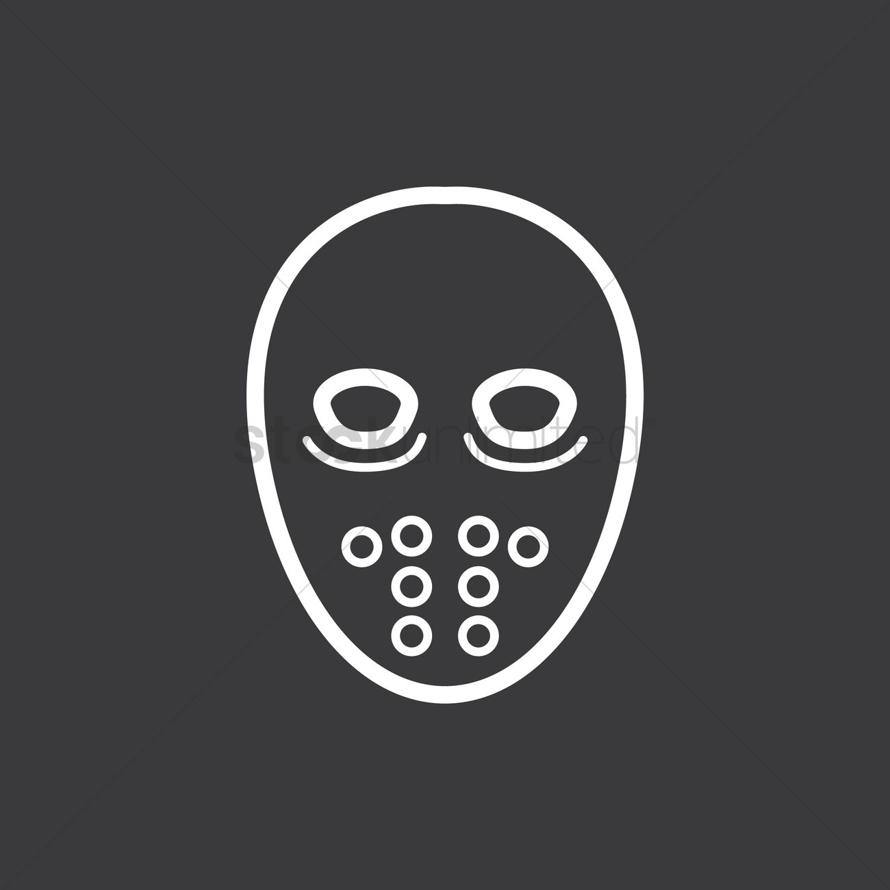 1300x1300 Ice Hockey Goalie Mask Vector Image