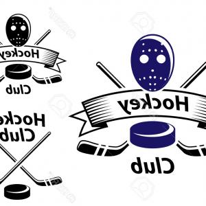 300x300 Photostock Vector Ice Hockey Emblems And Symbols With Goalie Mask