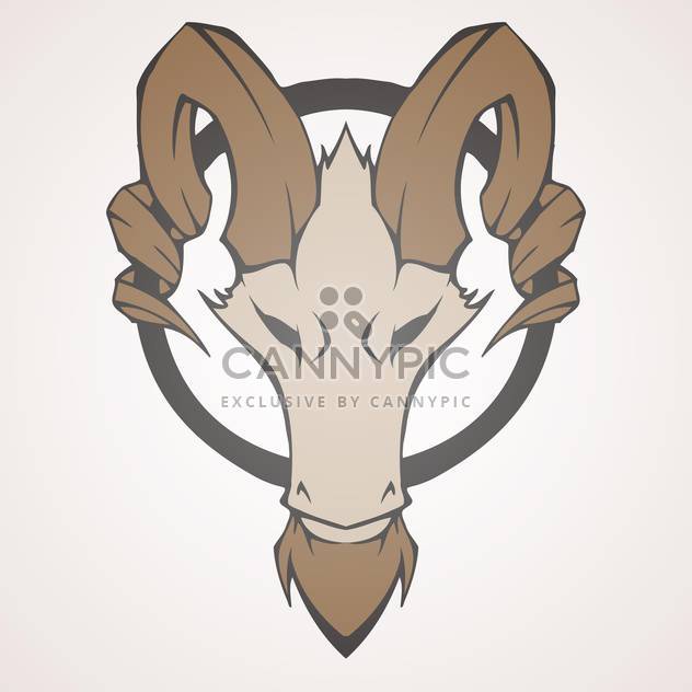 632x632 Mountain Goat Head Vector Illustration Free Vector Download 128466