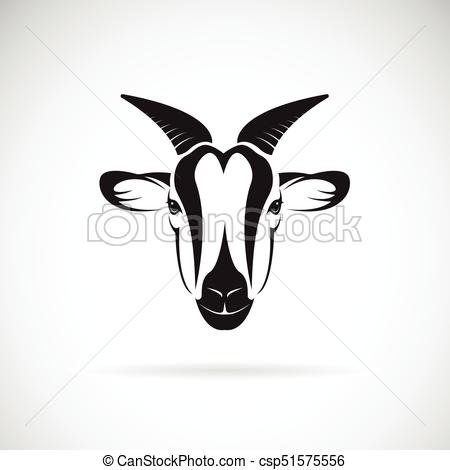 450x470 Vector Of Goat Head Design On White Background. Wild Animals.