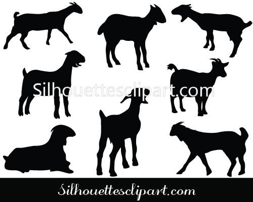 500x400 Goat Vector Graphics