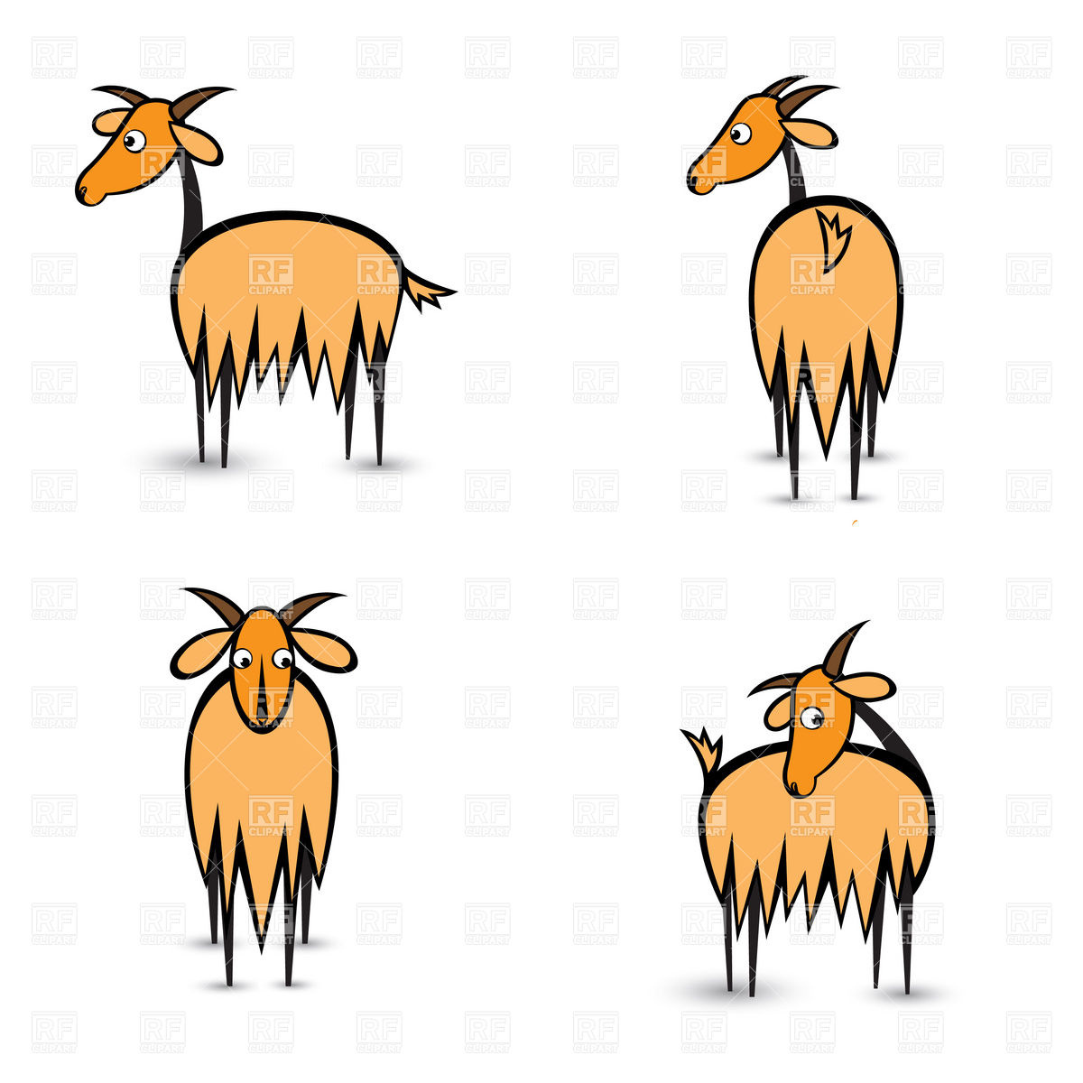 1200x1200 Standing Goat Vector Image Vector Artwork Of Plants And Animals