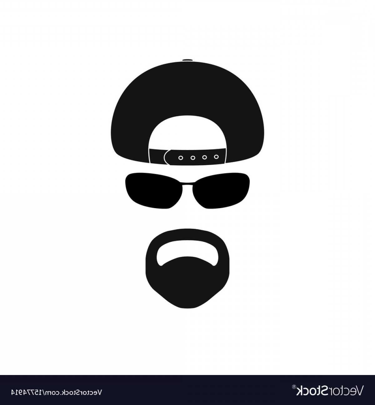 1200x1296 Man With Baseball Cap Sunglasses And Goatee Vector Geekchicpro
