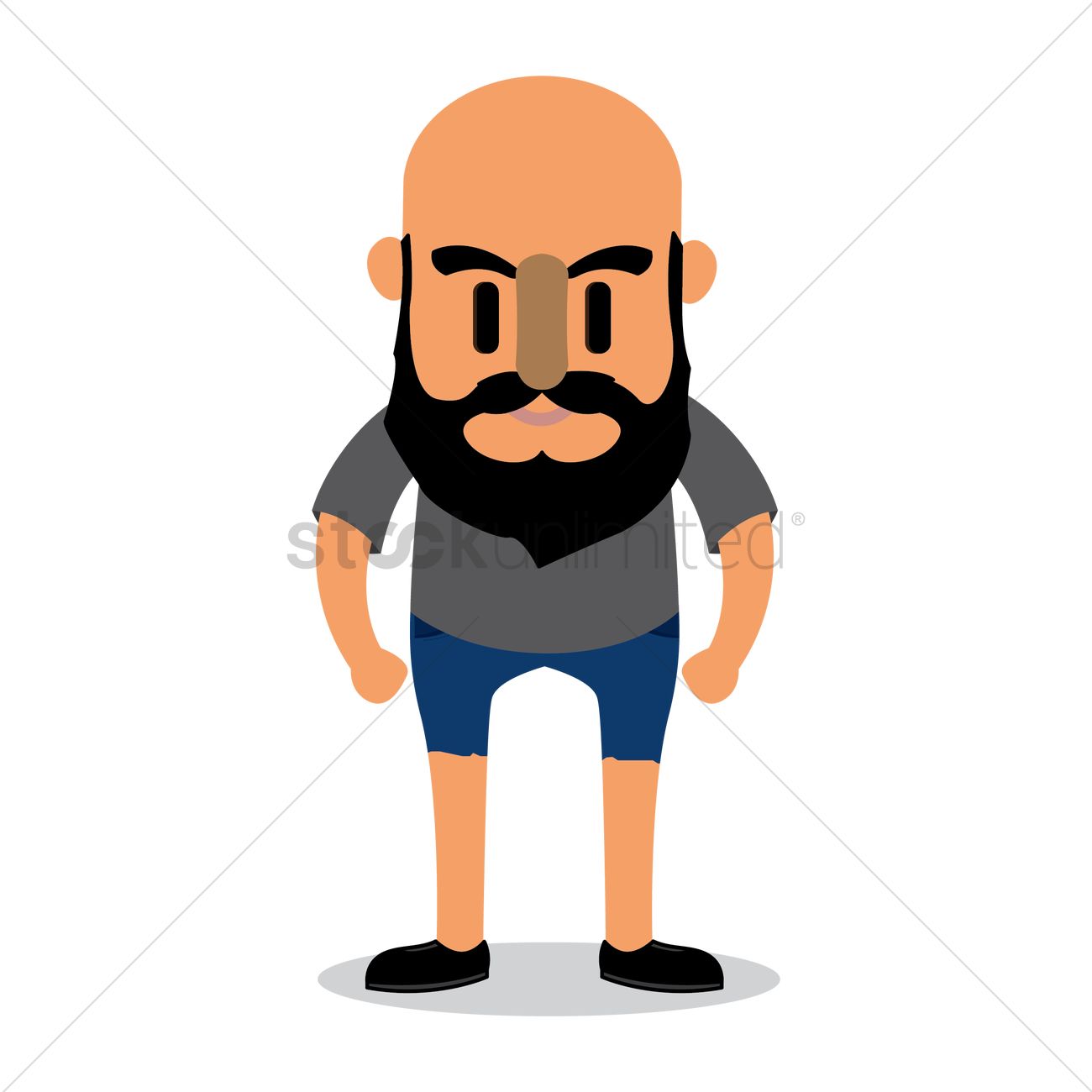 1300x1300 Man With Goatee Vector Image