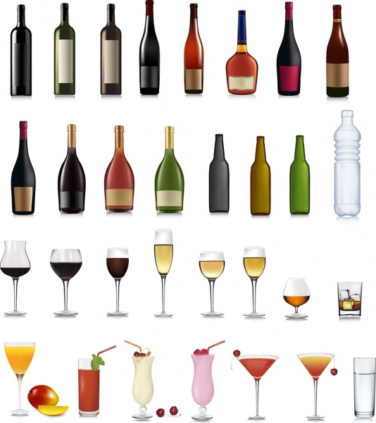 534x600 Wine Bottle And Goblet Vector Free Vector In Encapsulated
