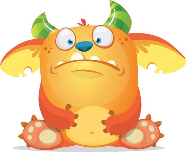 612x501 Sad Cartoon Troll Or Goblin. Vector Illustration Of Monster
