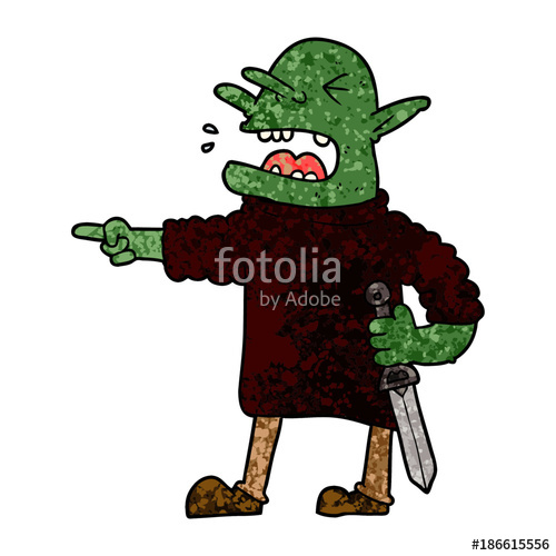 500x500 Cartoon Goblin With Knife Stock Image And Royalty Free Vector