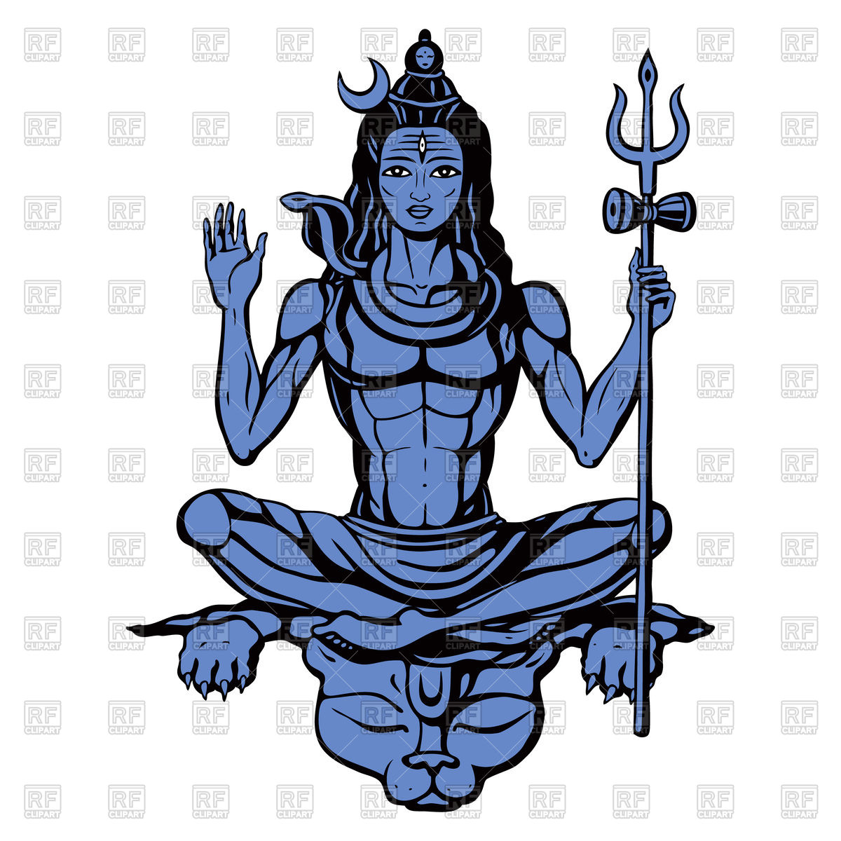1200x1200 Hindu God Sitting In Pose Meditation
