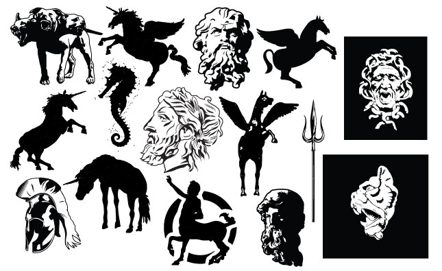 645x395 Mythology Vector Pack