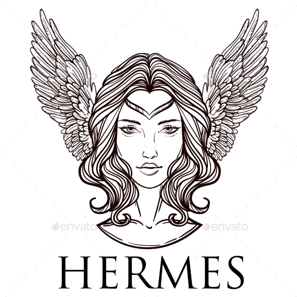 590x590 Vector Illustration Of The Greek God Hermes By Vavavka Graphicriver