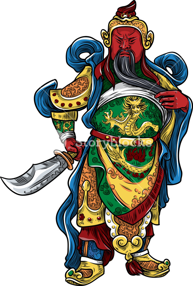 674x1000 Chinese Vector God Royalty Free Stock Image