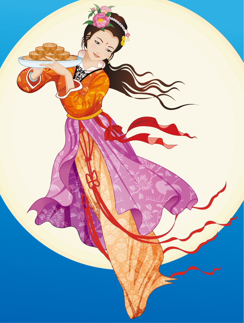800x1059 Moon Goddess Vector Free Vector Graphic Download