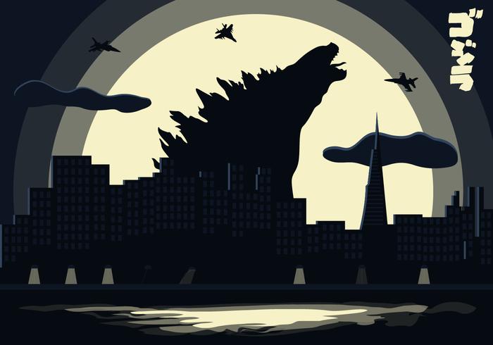 700x490 Godzilla Landscape Background Illustration Vector Stock Images