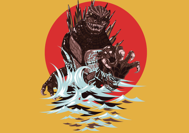 632x443 Godzilla Vector Art Free Vector Download 398089 Cannypic