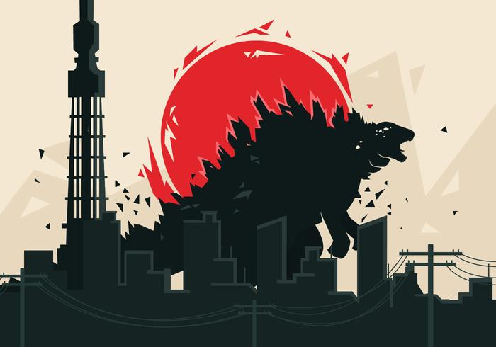 700x490 Godzilla Vector Background