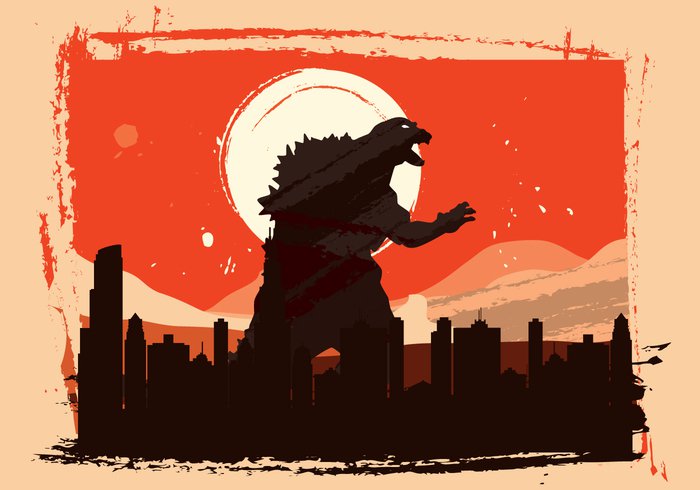 700x490 Vector Godzilla Ai Format Free Vector Download