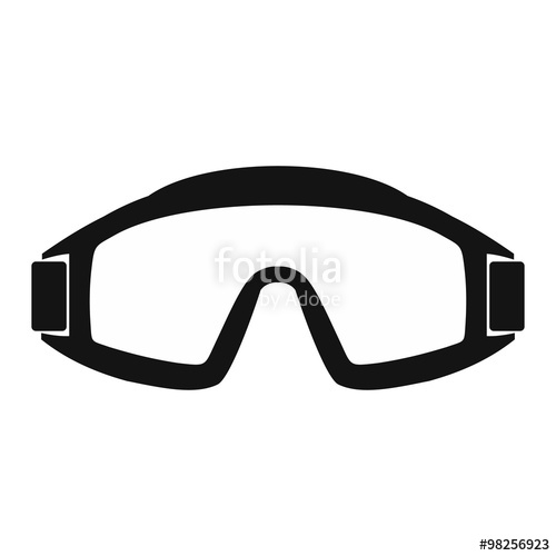 500x500 Paintball Goggles Simple Icon Stock Image And Royalty Free Vector