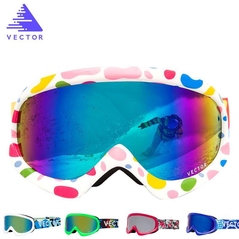 800x800 2018 Vector Children Ski Goggles Double Lens Girls Boys Skiing