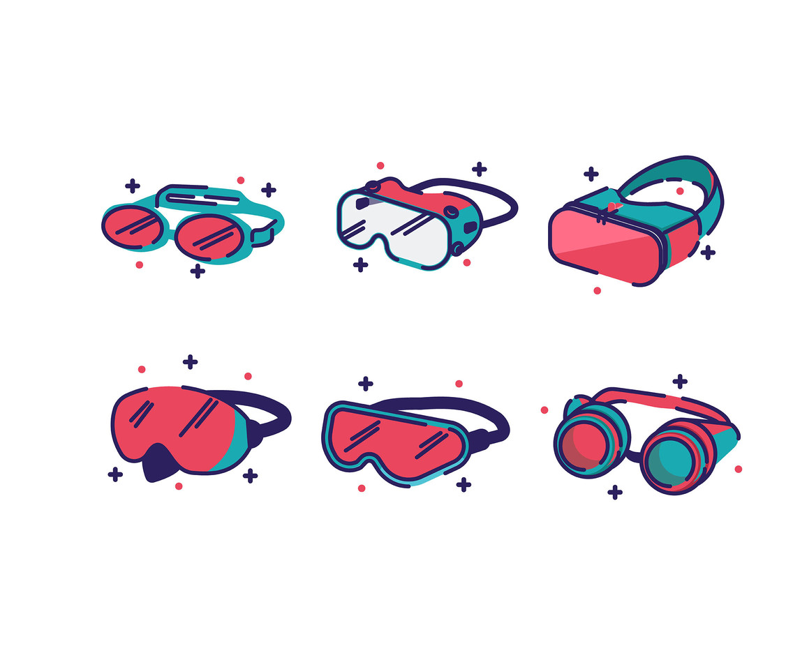 1136x936 Types Of Goggles Vector Vector Art Amp Graphics