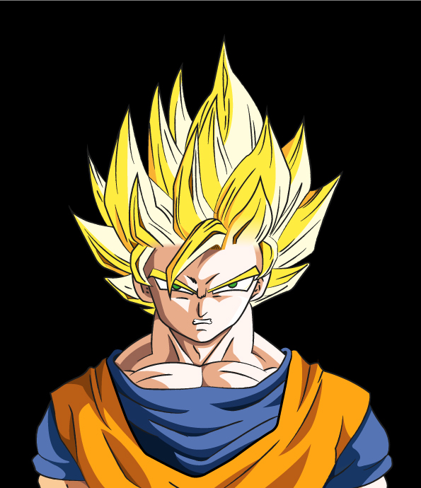 595x690 Ssj Goku Vector Illustration On Behance