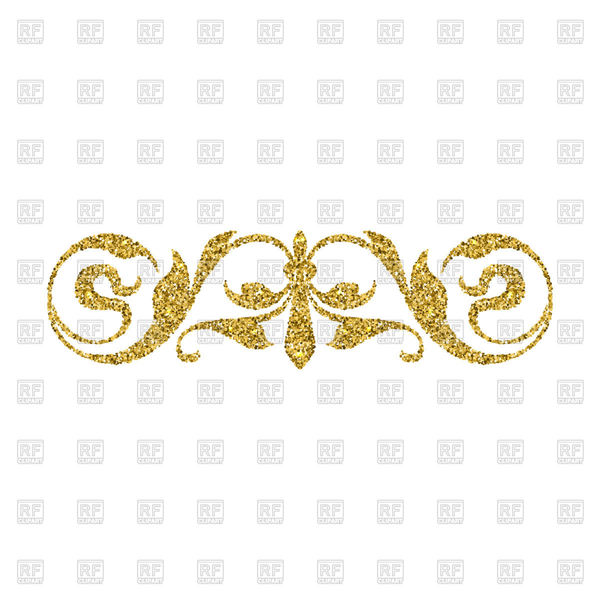1200x1200 Gold Glitter Swirl Design Element Vector Image Vector Artwork Of