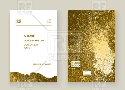 400x286 Gold Paint Glitter Artistic Frame Design Vector Image Vector