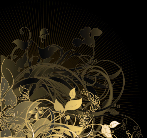 500x469 Gold Floral Vector Backgrounds Art Free Vector In Encapsulated