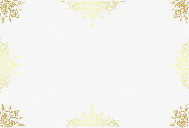 650x442 Golden Floral Deformation Creative Border Vector, Floral Vector
