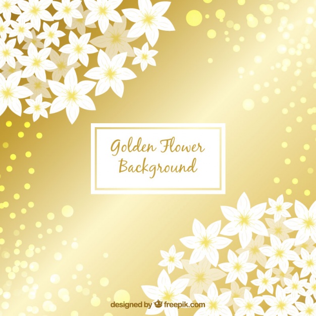 626x626 Golden Background Of Flowers Vector Free Download