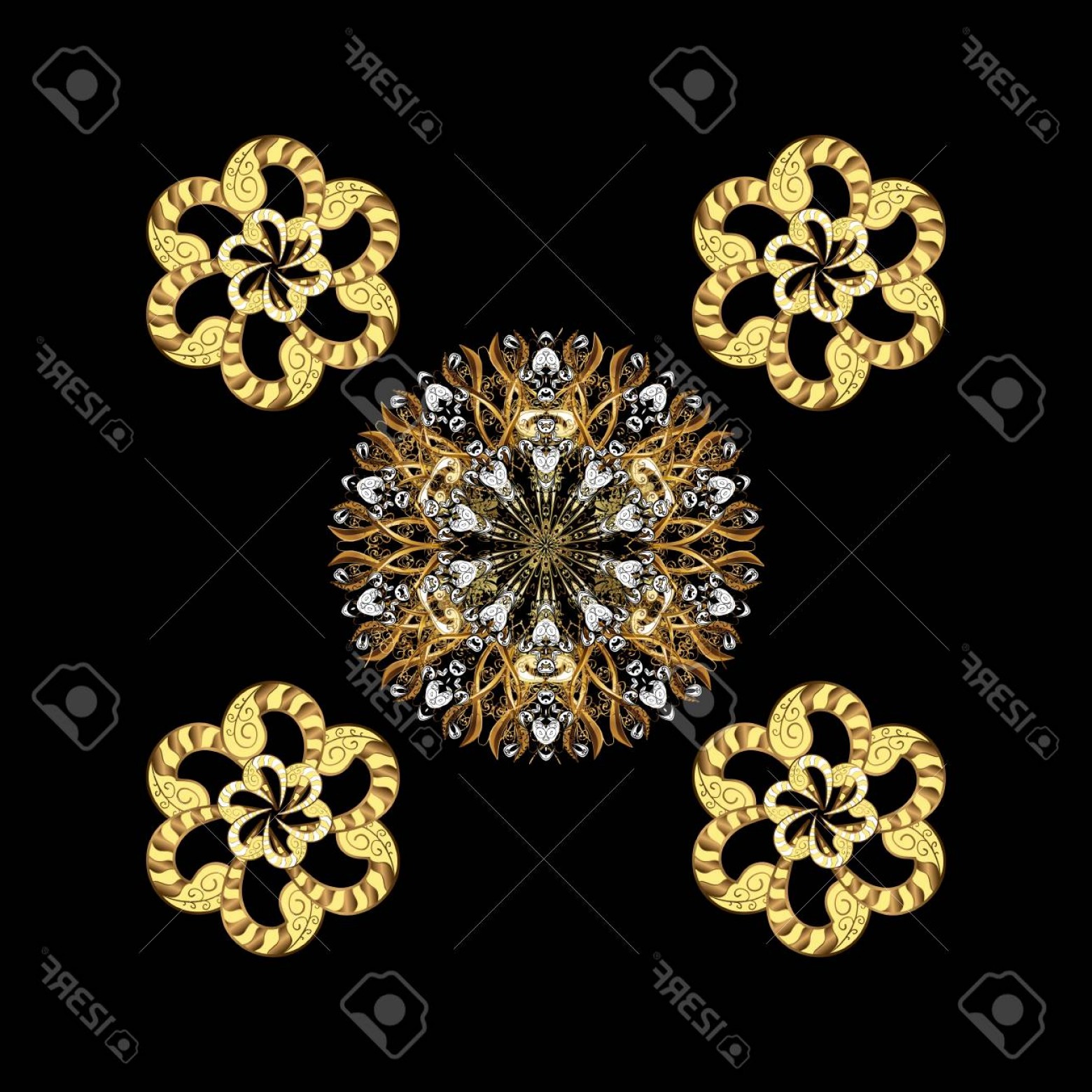1560x1560 Photostock Vector Vector Pattern Background Wallpaper With Gold