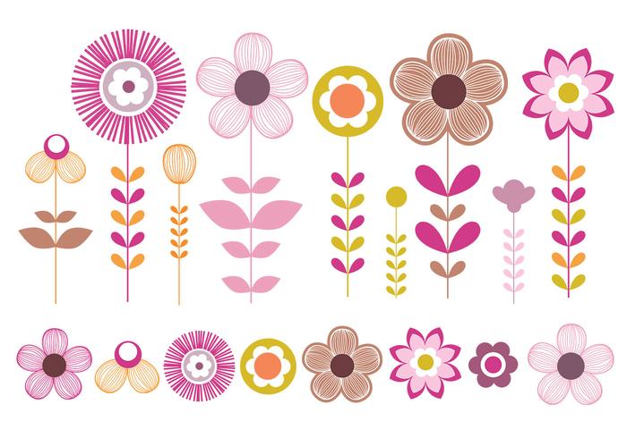 700x490 Pink And Gold Flower Vector Pack
