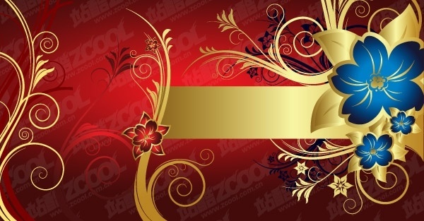 600x313 Vector Golden Flower Pattern Free Vector Download (27,610 Free