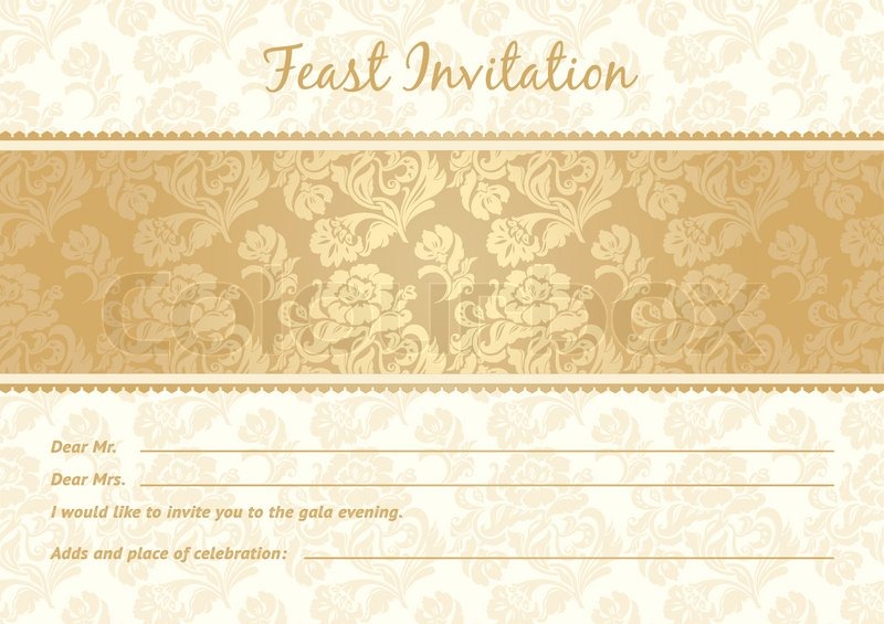 800x565 Flower Background With Lace, Seamless, Gold Stock Vector Colourbox