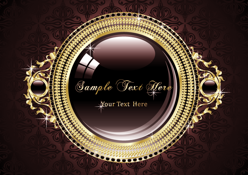 842x595 Gold Circular Pattern Vector Frame Free Vector 4vector