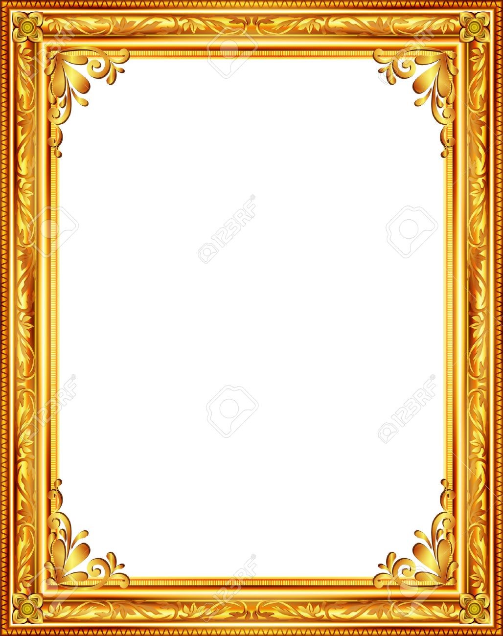 1028x1300 Golden Frame Vector 1870341 Gold 9
